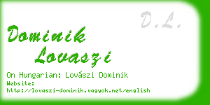 dominik lovaszi business card