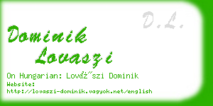 dominik lovaszi business card